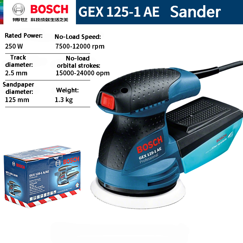 Power Tools Grinder - بوش GEX 125-1AE 220V آلة صنفرة
