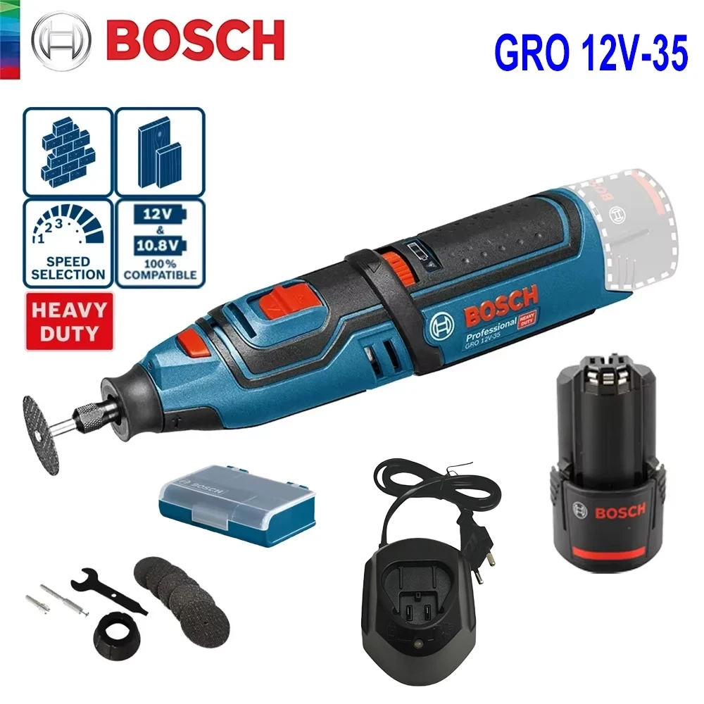 Power Tools Grinder - جلاخة بوش GRO 12V-35 اللاسلكية، أداة