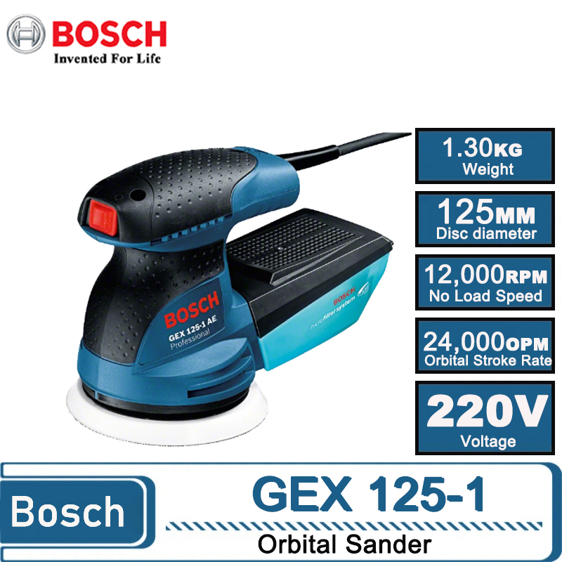 بوش GEX 125-1AE 220V آلة صنفرة - مراجعة Power Tools Grinder وسعره